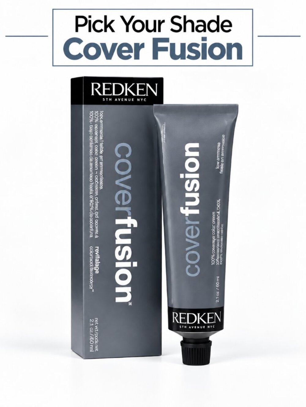 Redken Cover Fusion Permanent Hair Color – Pick Your Shade 2.1 oz